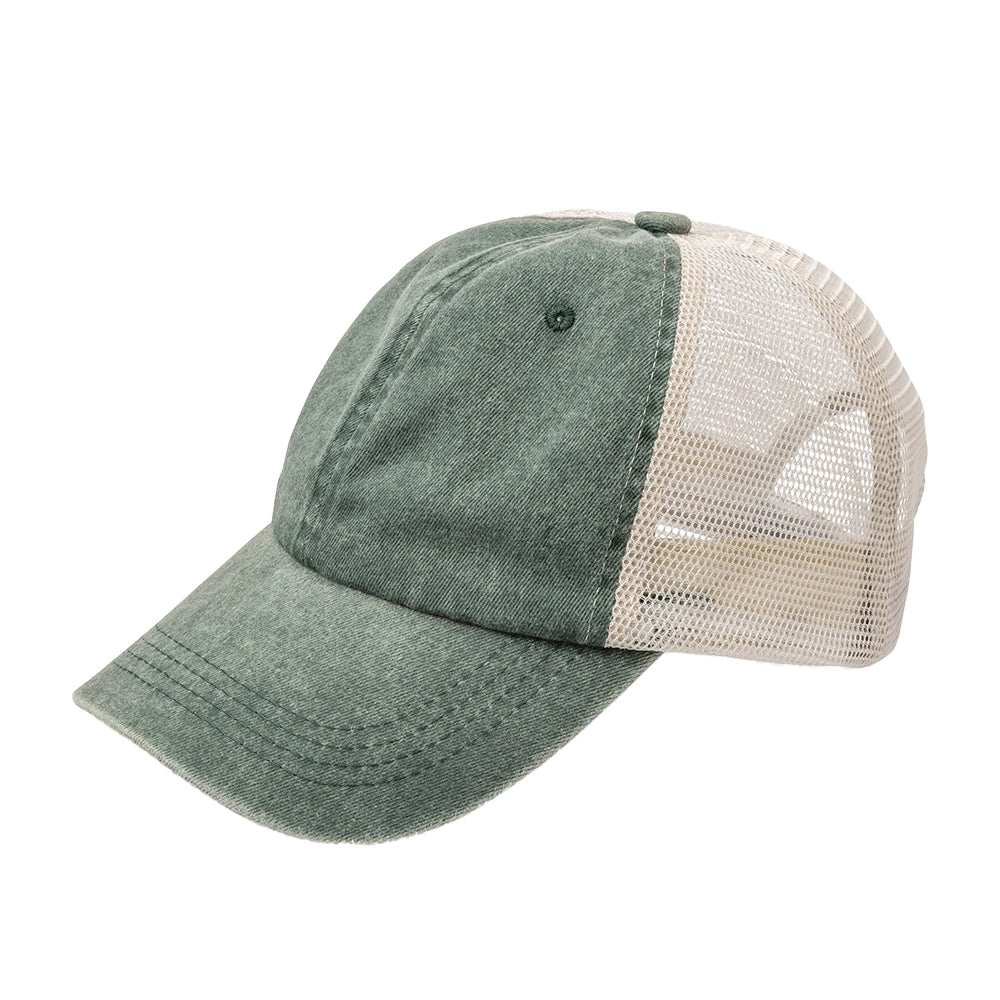 Vintage Bottle Green - Back - Result Headwear Unisex Adult Vintage Cap