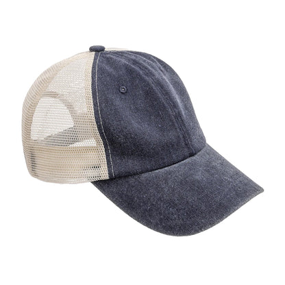Vintage Denim - Front - Result Headwear Unisex Adult Vintage Cap