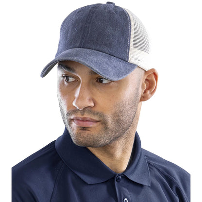 Vintage Denim - Side - Result Headwear Unisex Adult Vintage Cap