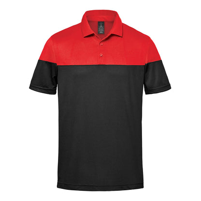 Red-Black - Front - Stormtech Mens Monterey Two Tone Polo Shirt