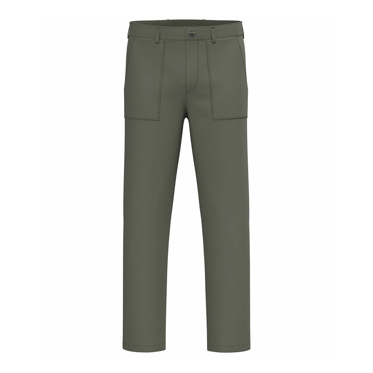 Washed Organic Khaki - Front - Native Spirit Mens Washed Trousers