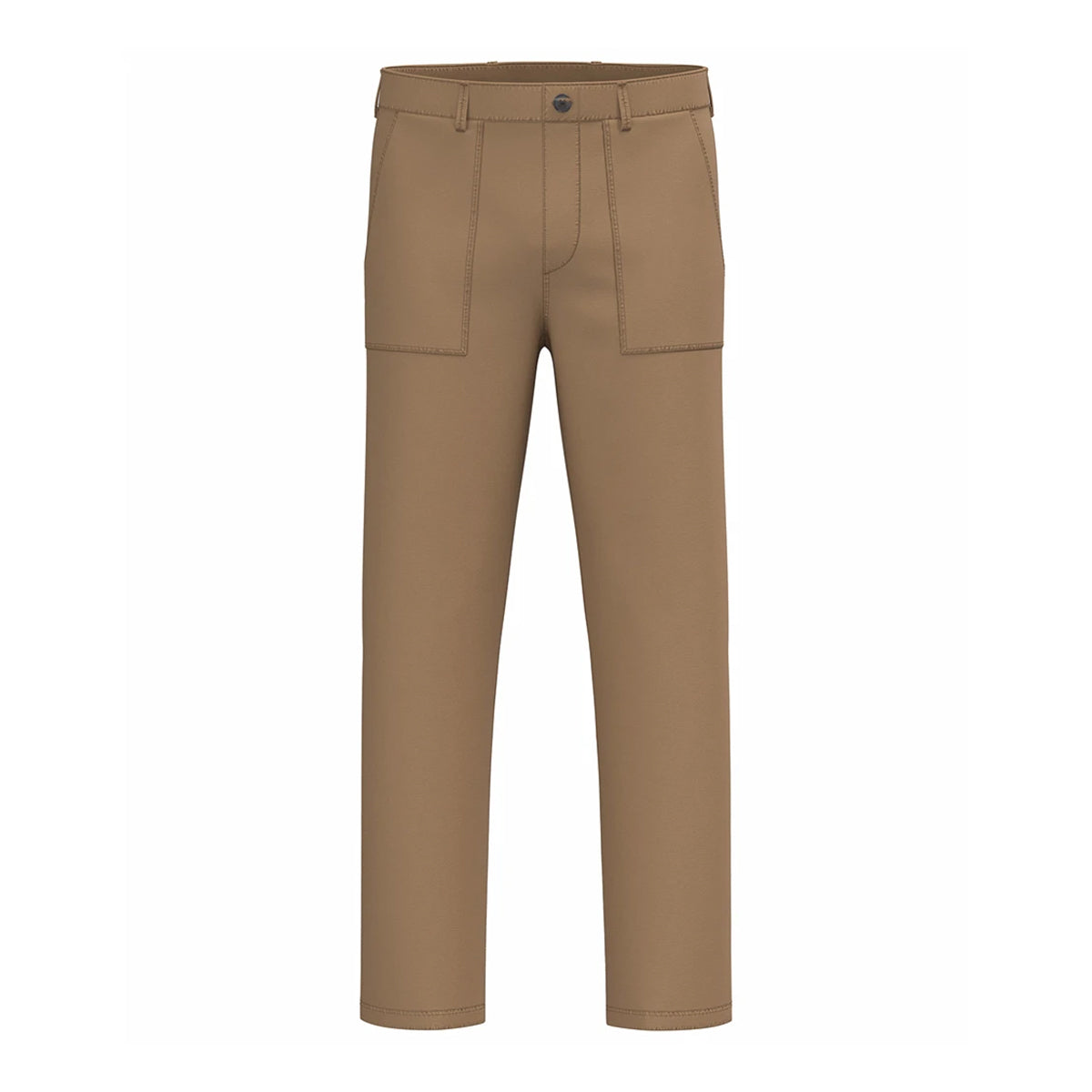 Washed Dark Camel - Front - Native Spirit Mens Washed Trousers
