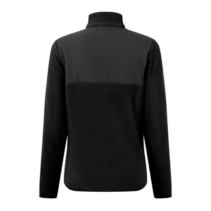 Black - Back - Onna Womens-Ladies Panelled Fleece Jacket