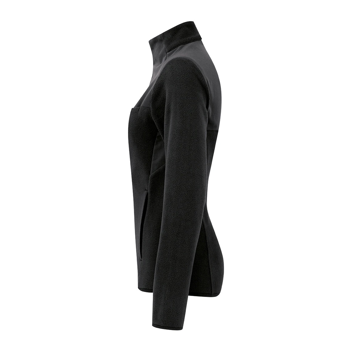 Black - Side - Onna Womens-Ladies Panelled Fleece Jacket