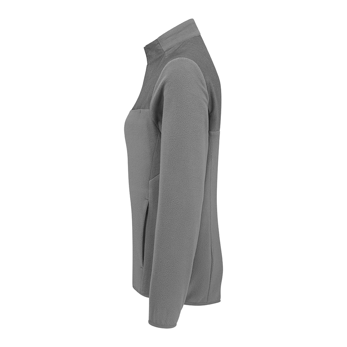 Dynamo Grey - Side - Onna Womens-Ladies Panelled Fleece Jacket