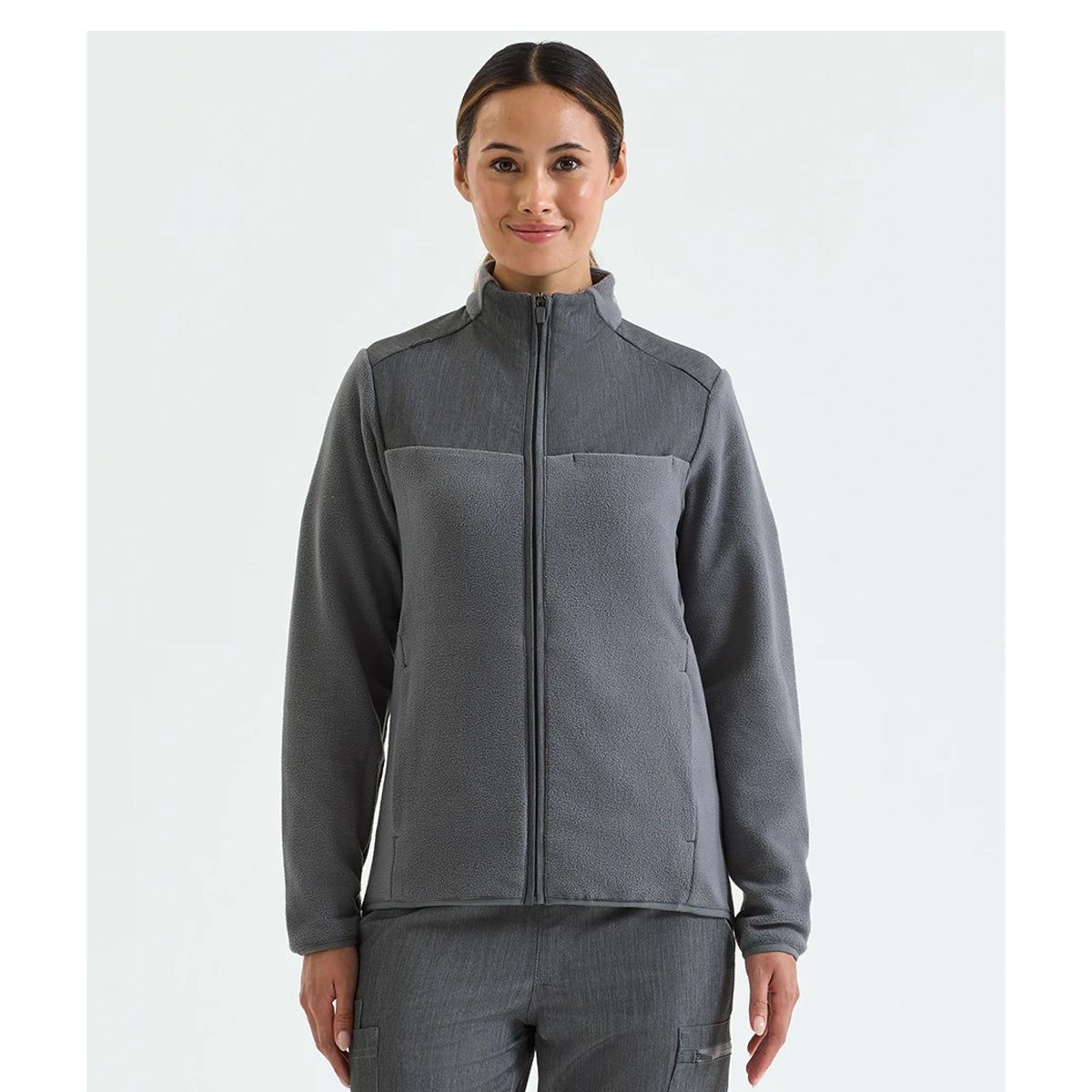 Dynamo Grey - Lifestyle - Onna Womens-Ladies Panelled Fleece Jacket