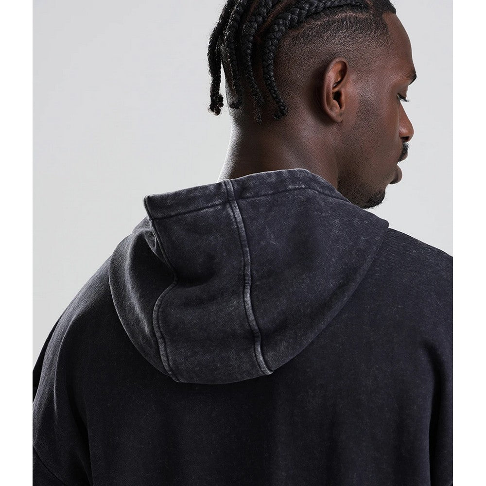 Washed Black - Side - AWD Unisex Adult Vintage Wash Hoodie