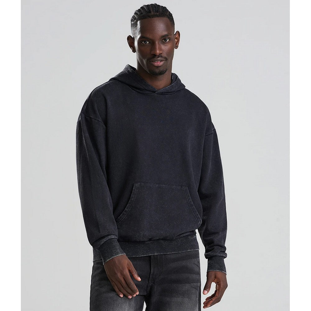 Washed Black - Lifestyle - AWD Unisex Adult Vintage Wash Hoodie