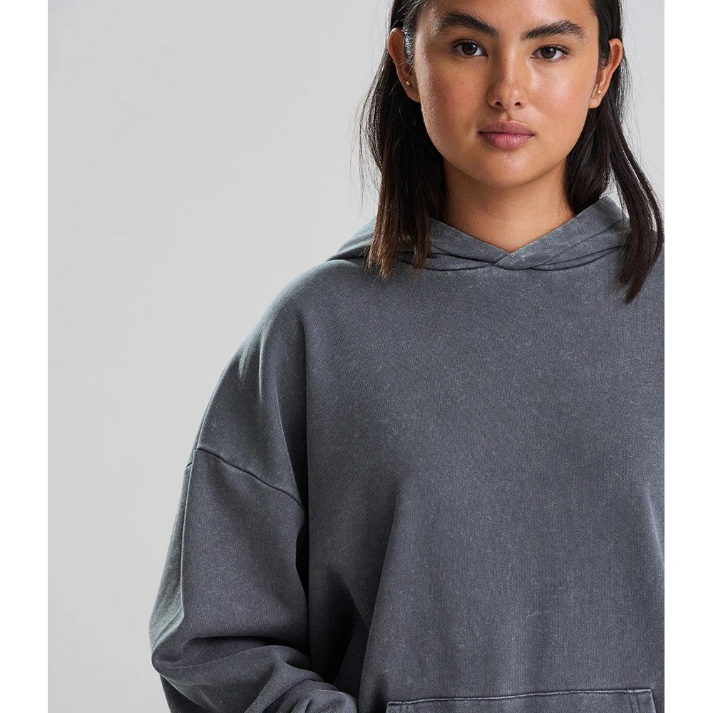 Washed Grey - Side - AWD Unisex Adult Vintage Wash Hoodie