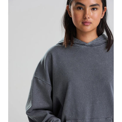 Washed Grey - Side - AWD Unisex Adult Vintage Wash Hoodie