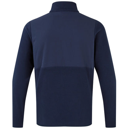 Navy - Back - Onna Mens Panelled Fleece Jacket