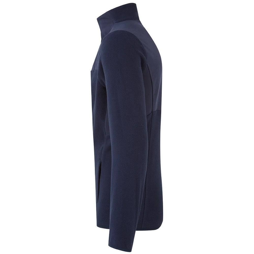 Navy - Side - Onna Mens Panelled Fleece Jacket