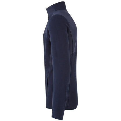 Navy - Side - Onna Mens Panelled Fleece Jacket