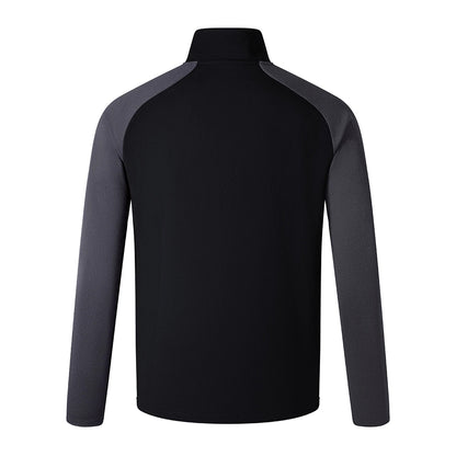 Black-Magnet Marl - Back - Canterbury Mens Elite Single Layer Quarter Zip Base Layer Top