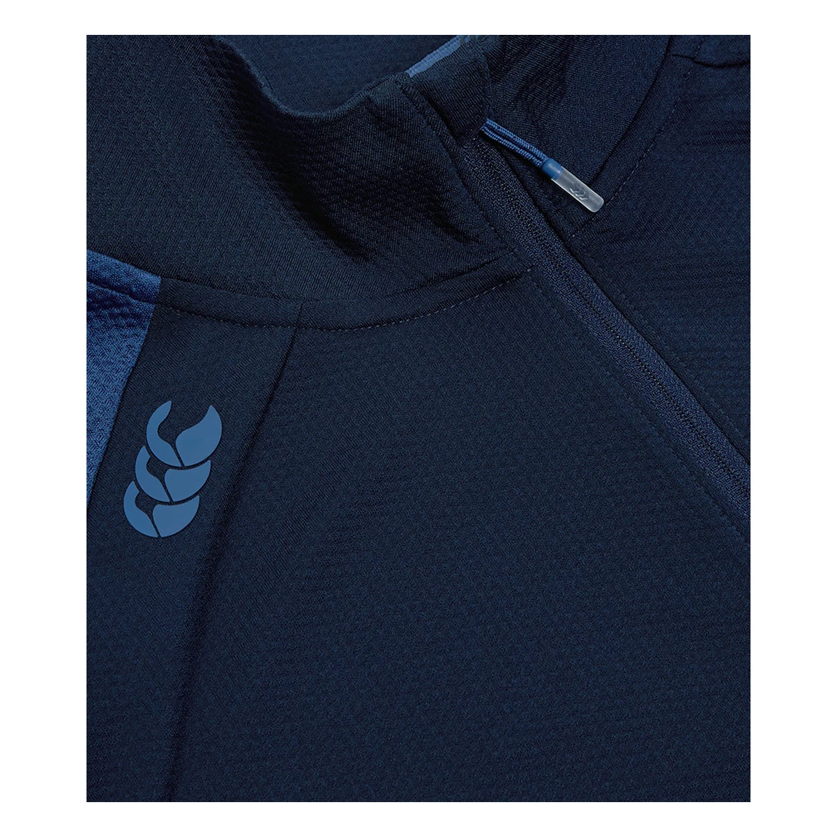 Navy-True Navy Marl - Side - Canterbury Mens Elite Single Layer Quarter Zip Base Layer Top