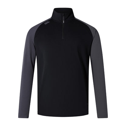 Black-Magnet Marl - Front - Canterbury Mens Elite Single Layer Quarter Zip Base Layer Top