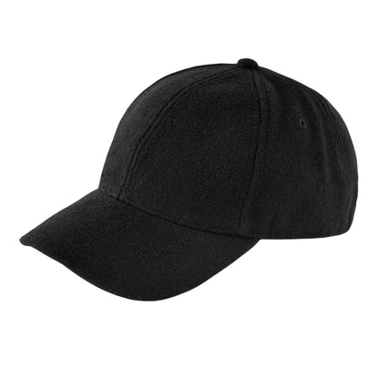 Black - Back - Beechfield 6 Panel Wool Blend Cap