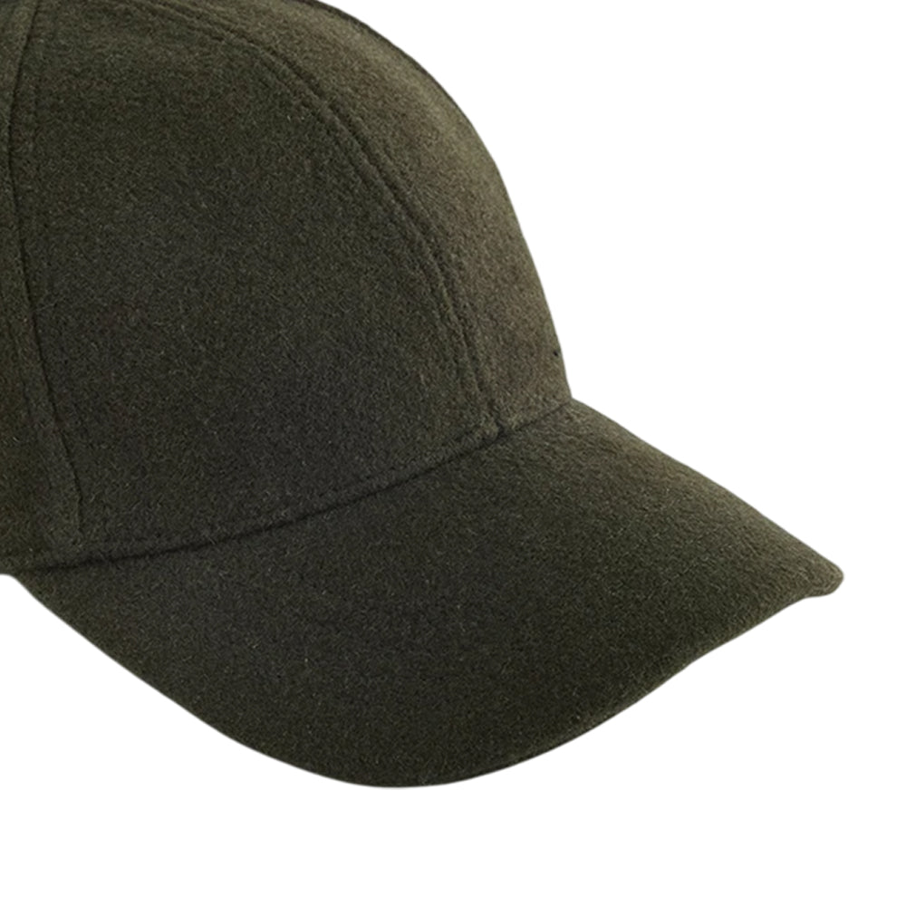 Dark Olive - Side - Beechfield 6 Panel Wool Blend Cap