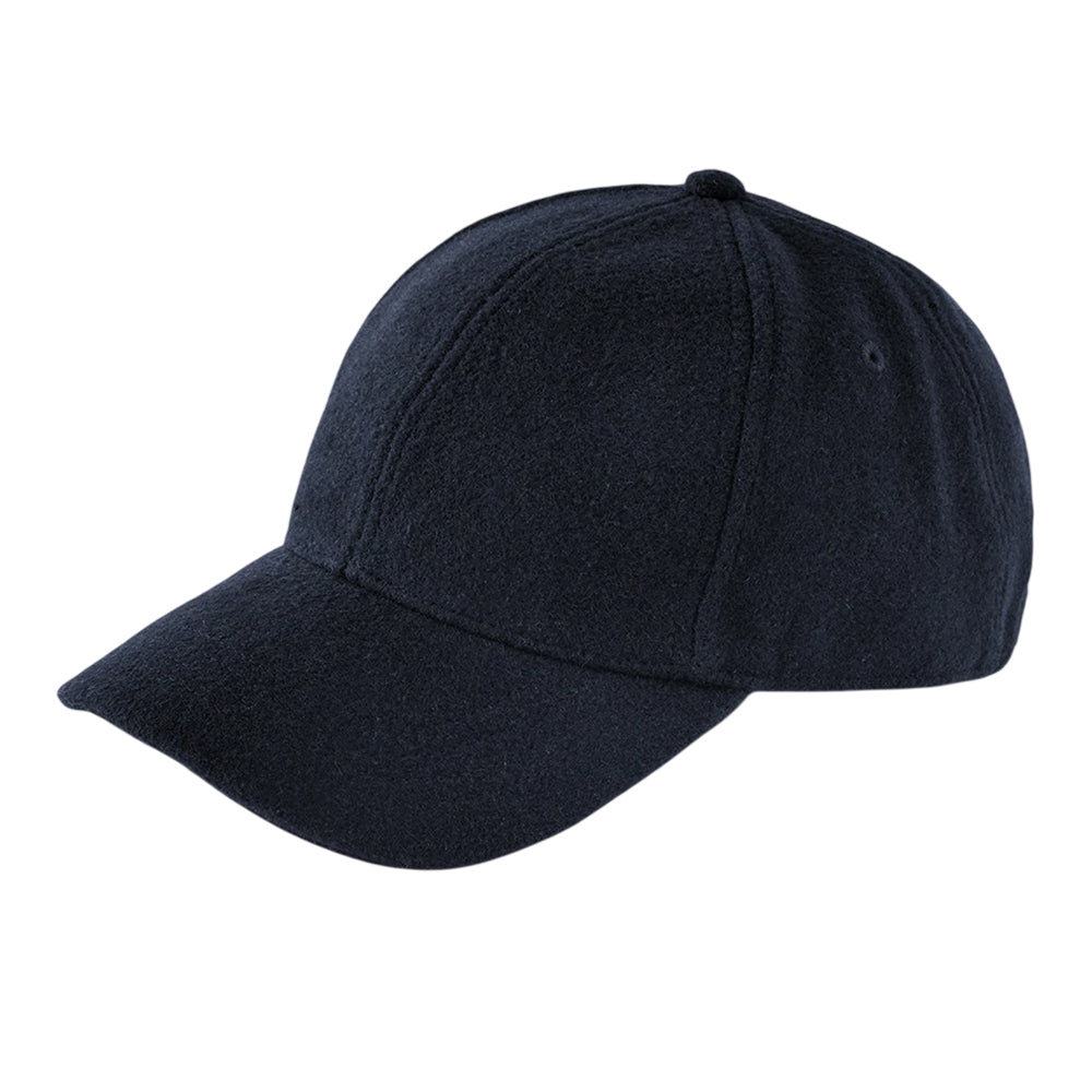 Navy - Back - Beechfield 6 Panel Wool Blend Cap