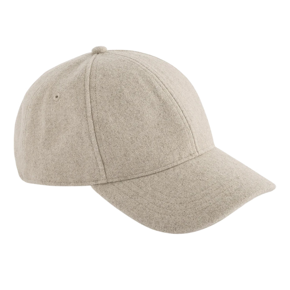 Stone - Front - Beechfield 6 Panel Wool Blend Cap