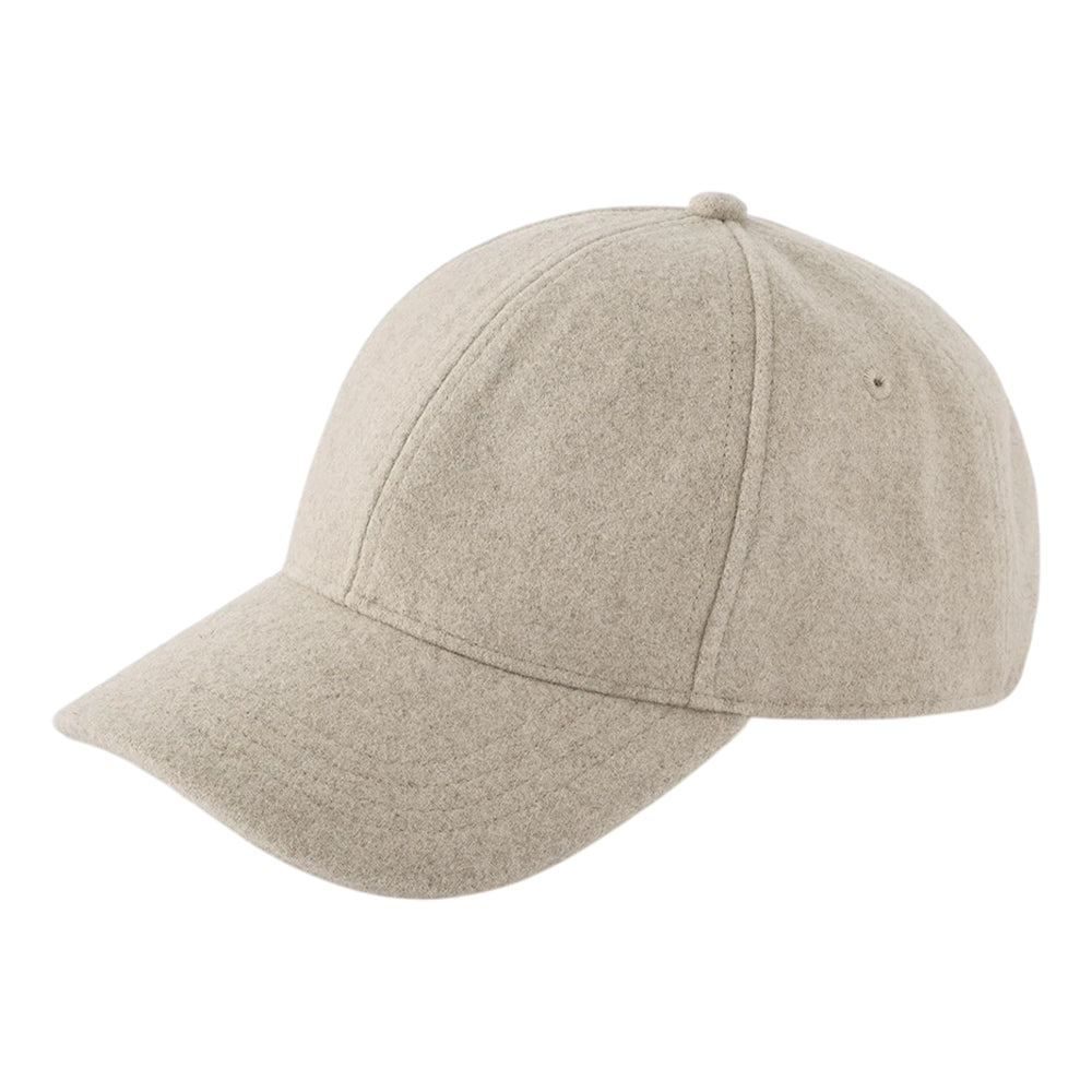 Stone - Back - Beechfield 6 Panel Wool Blend Cap