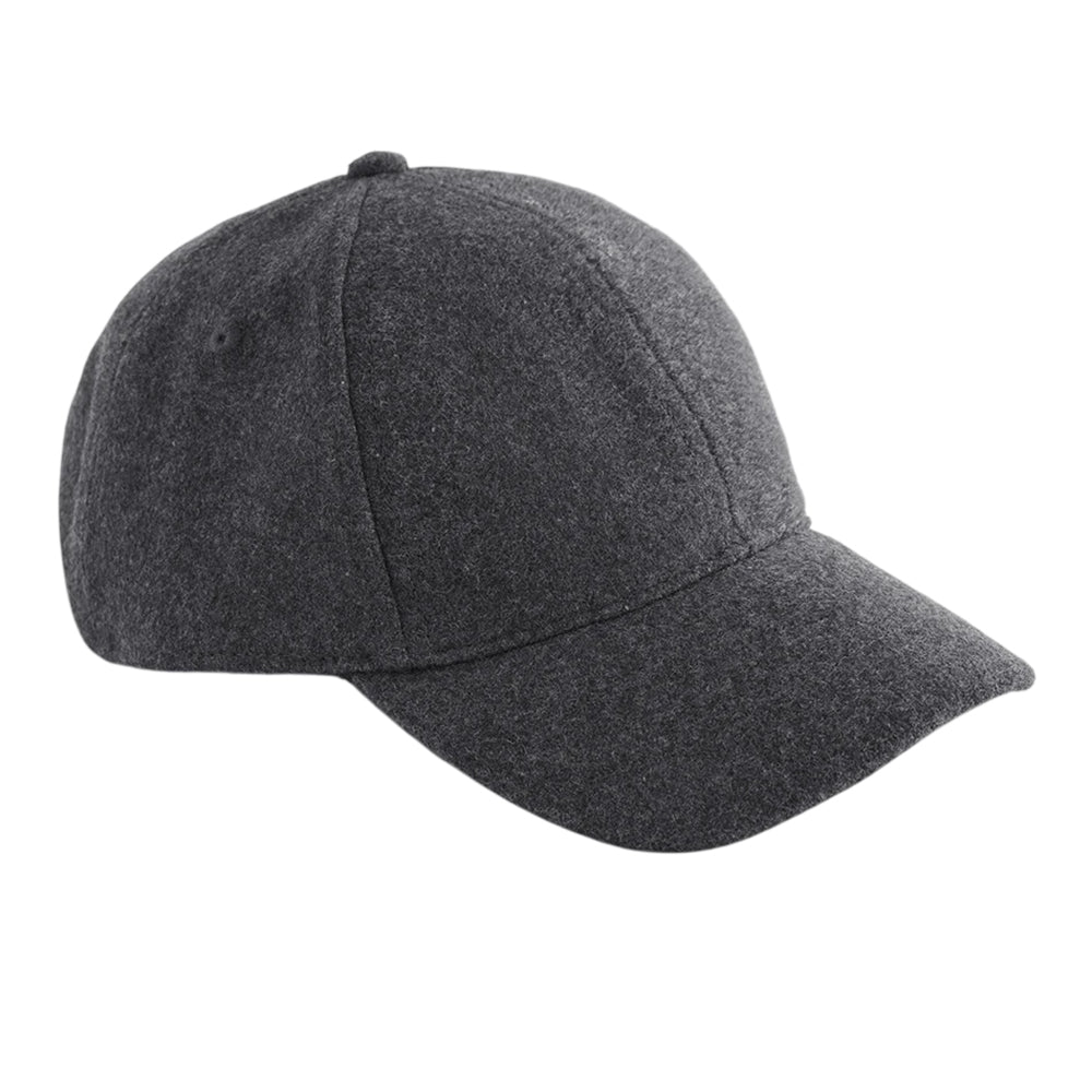 Charcoal - Front - Beechfield 6 Panel Wool Blend Cap