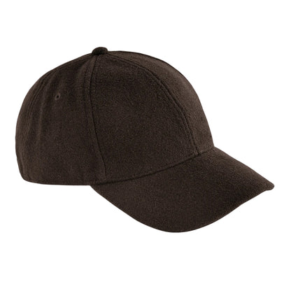 Dark Brown - Front - Beechfield 6 Panel Wool Blend Cap