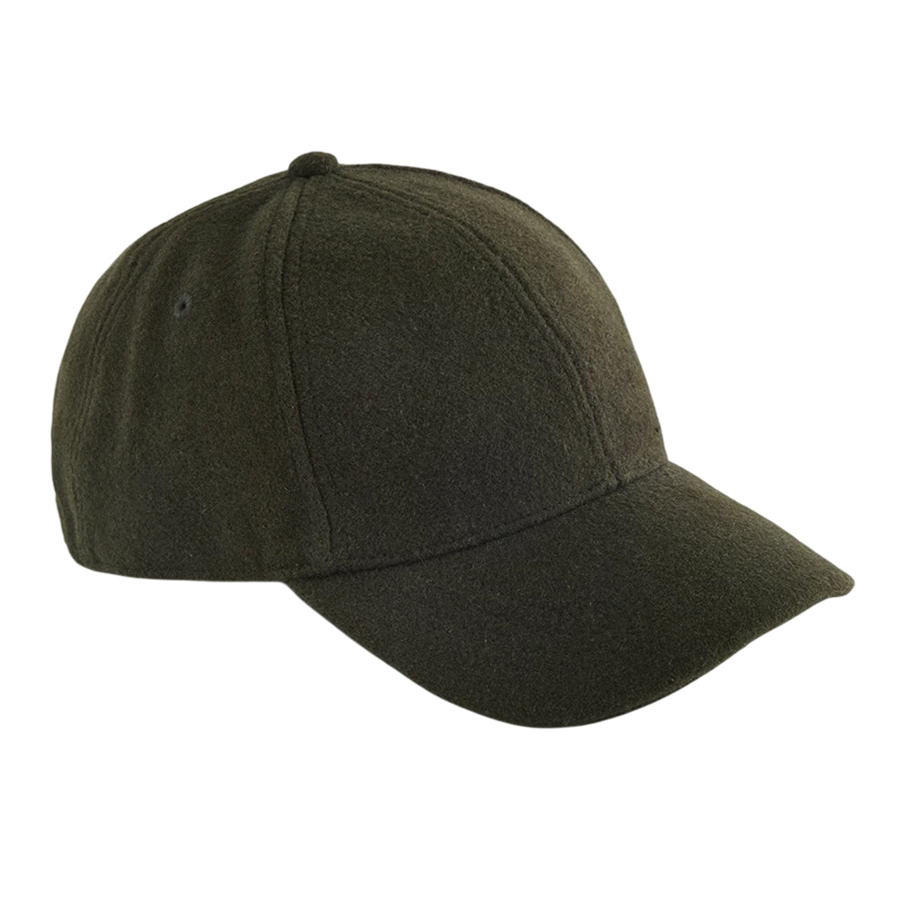 Dark Olive - Front - Beechfield 6 Panel Wool Blend Cap