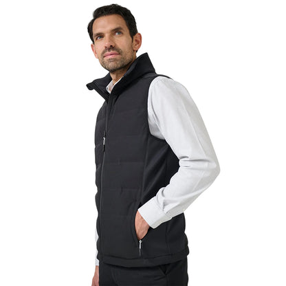 Black - Side - Brook Taverner Mens Maxwell Hybrid Gilet