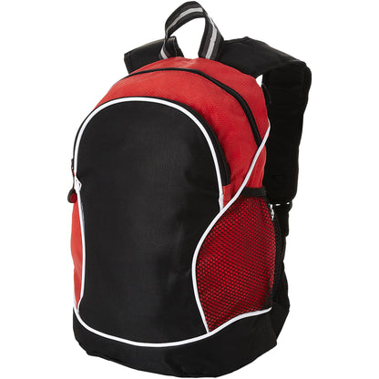 Solid Black-Red - Front - Bullet Boomerang Backpack