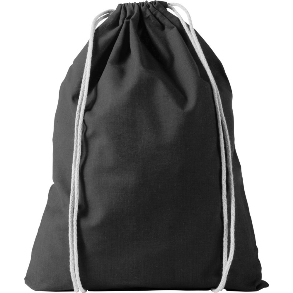 Solid Black - Front - Bullet Oregon Cotton Premium Rucksack