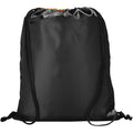 Orange-Solid Black - Back - Bullet The Peek Drawstring Cinch Backpack