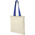 Natural-Royal Blue - Front - Bullet Nevada Cotton Tote