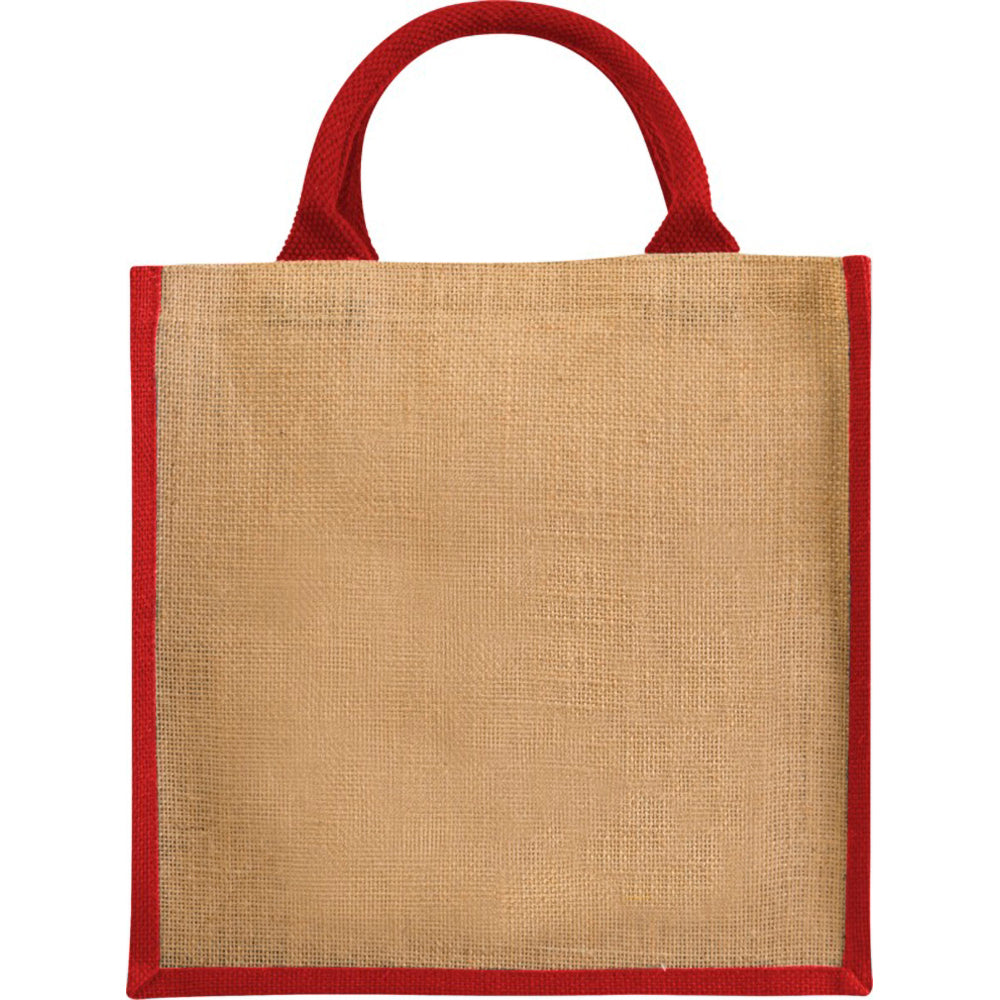 Natural-Red - Back - Bullet Chennai Jute Gift Tote