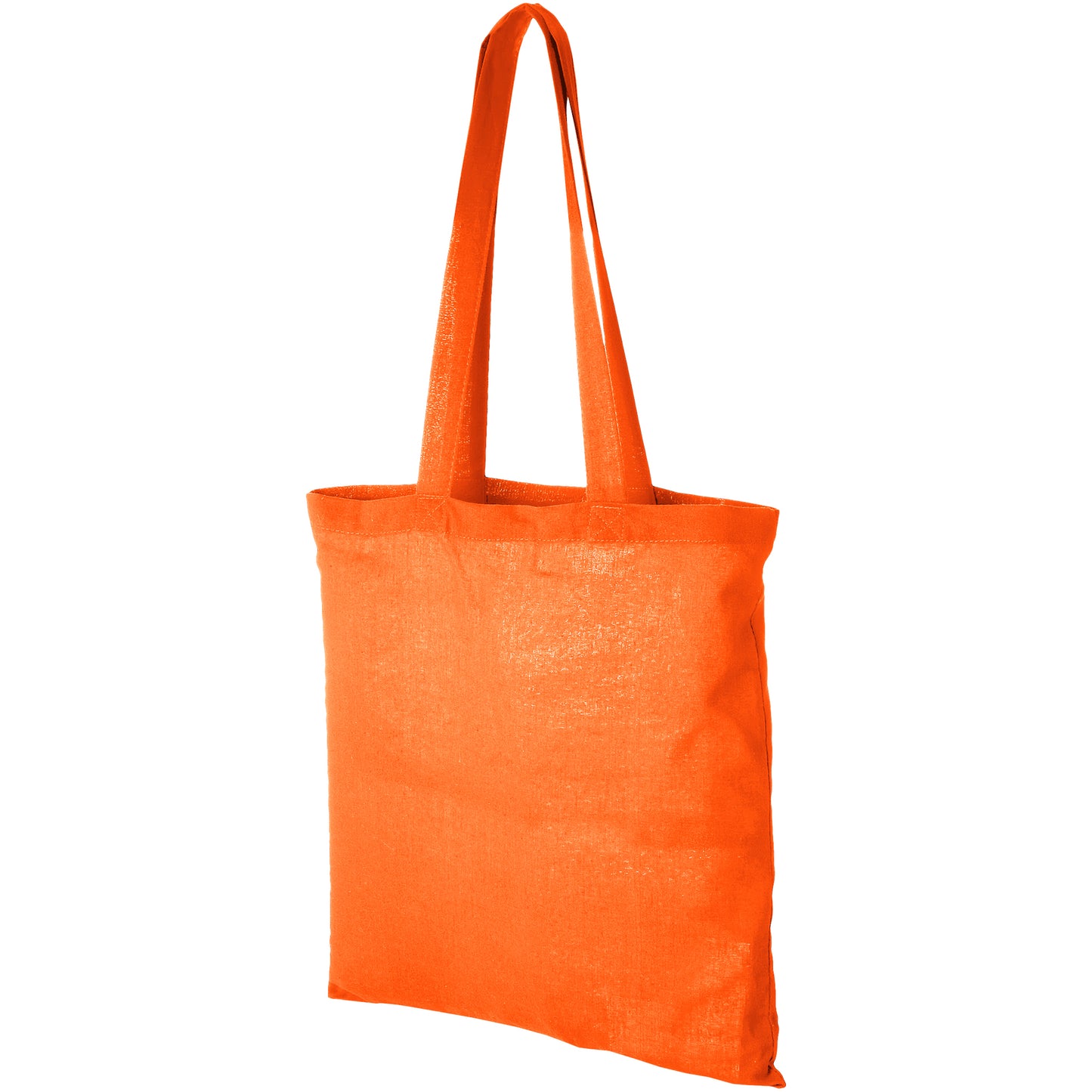 Orange - Front - Bullet Madras Cotton Tote
