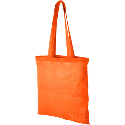 Orange - Front - Bullet Madras Cotton Tote