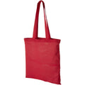 Red - Front - Bullet Madras Cotton Tote