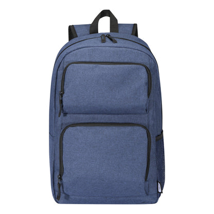 Heather Navy - Side - Avenue Graphite Deluxe 15.6in Laptop Backpack