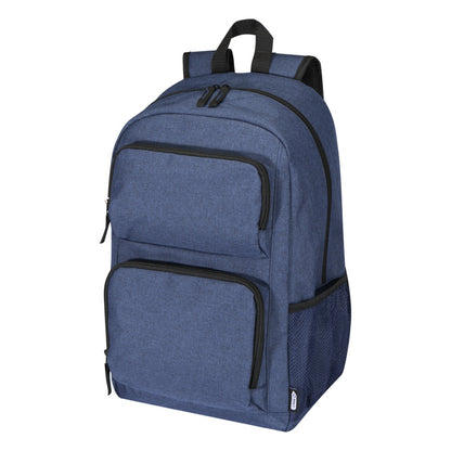 Heather Navy - Front - Avenue Graphite Deluxe 15.6in Laptop Backpack