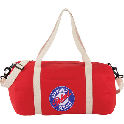 Red - Pack Shot - Bullet The Cotton Barrel Duffel