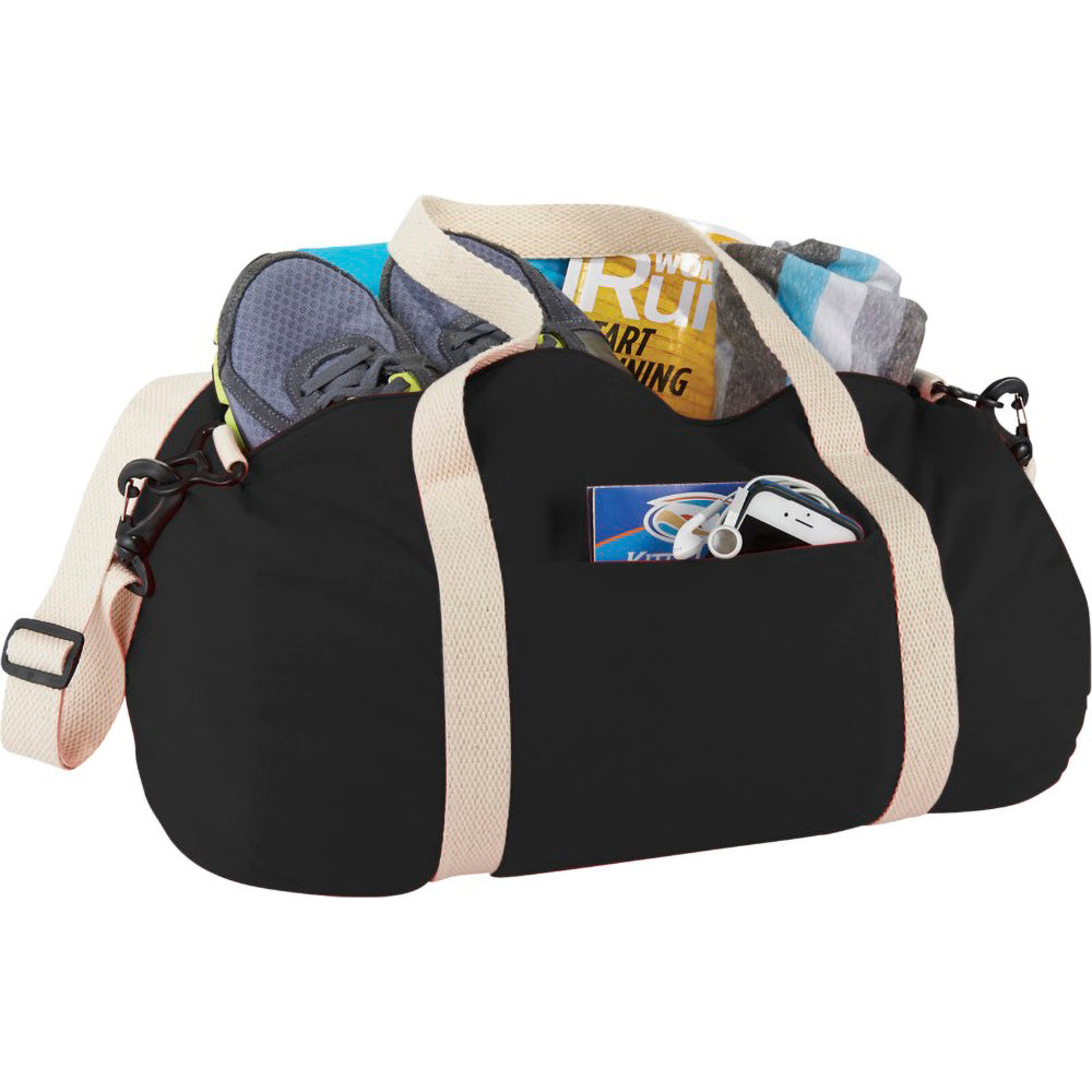 Solid Black - Side - Bullet The Cotton Barrel Duffel