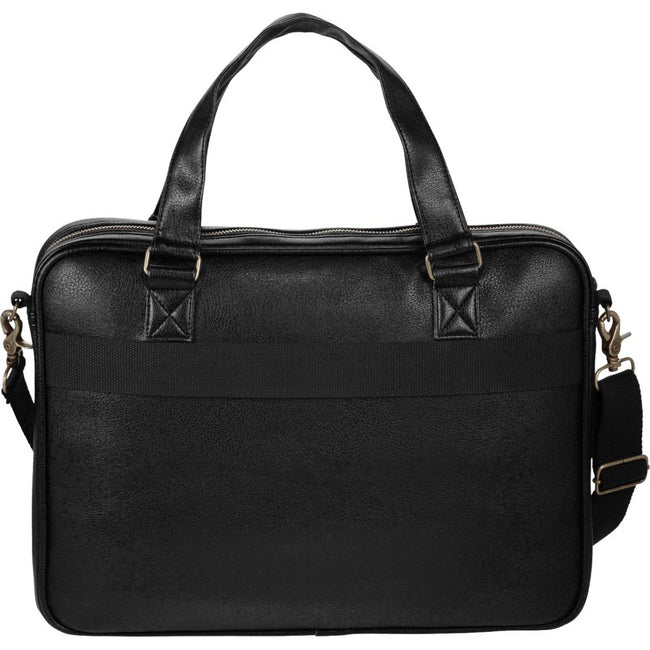 Solid Black - Front - Avenue Oxford 15.6in Laptop Slim Briefcase
