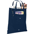 Navy - Side - Bullet Maple Foldable Non-Woven Tote
