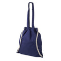 Navy - Back - Bullet Eliza Cotton Drawstring Bag