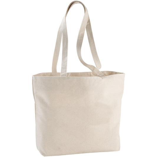 Natural - Front - Bullet Ningbo Zipped Shopper Tote