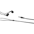 Solid Black - Back - Bullet Sargas Earbuds With Microphone