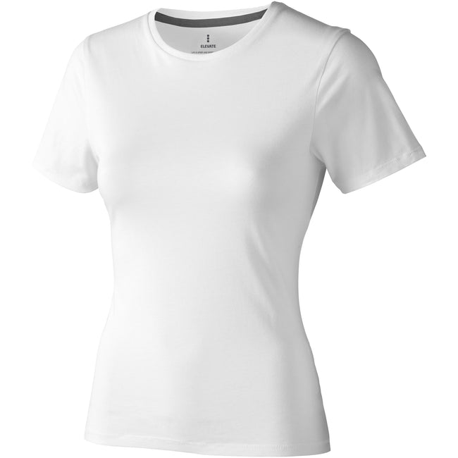 White - Front - Elevate Womens-Ladies Nanaimo Short Sleeve T-Shirt