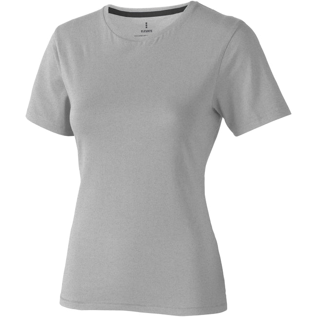 Grey Melange - Front - Elevate Womens-Ladies Nanaimo Short Sleeve T-Shirt