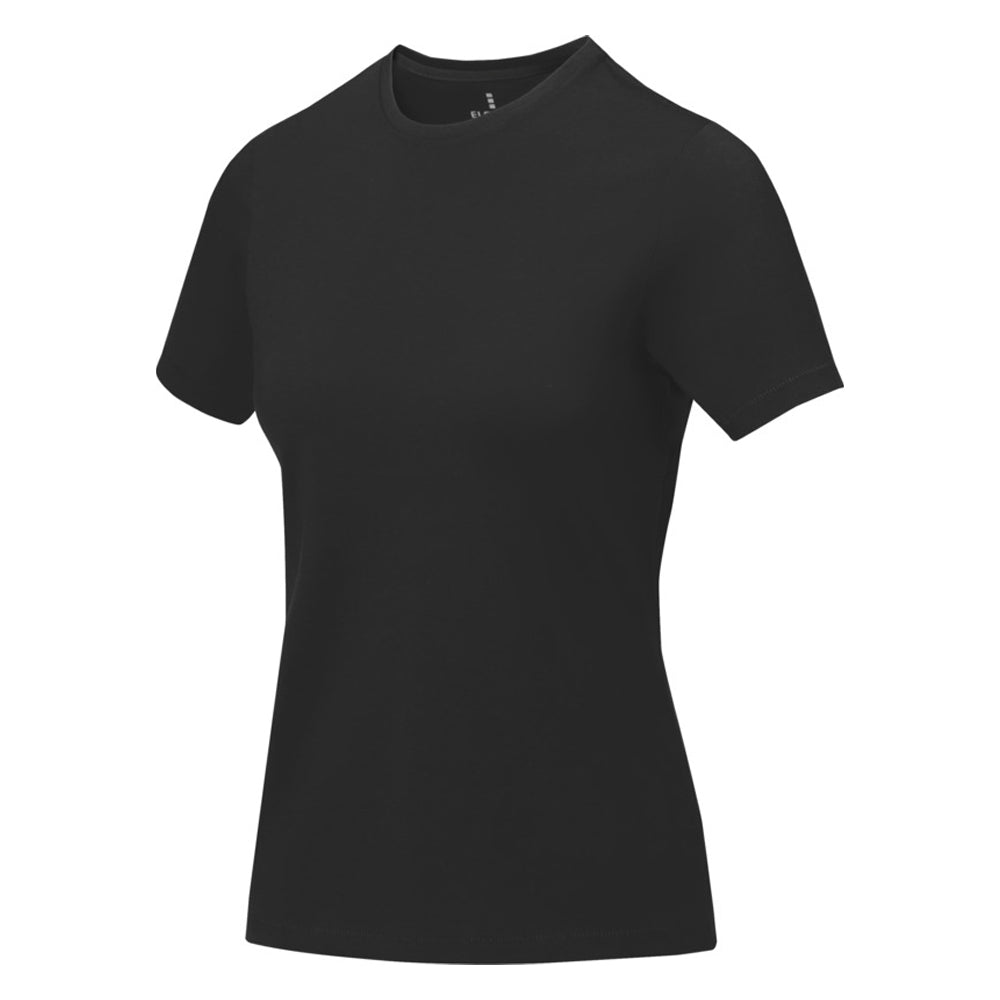Solid Black - Front - Elevate Womens-Ladies Nanaimo Short Sleeve T-Shirt