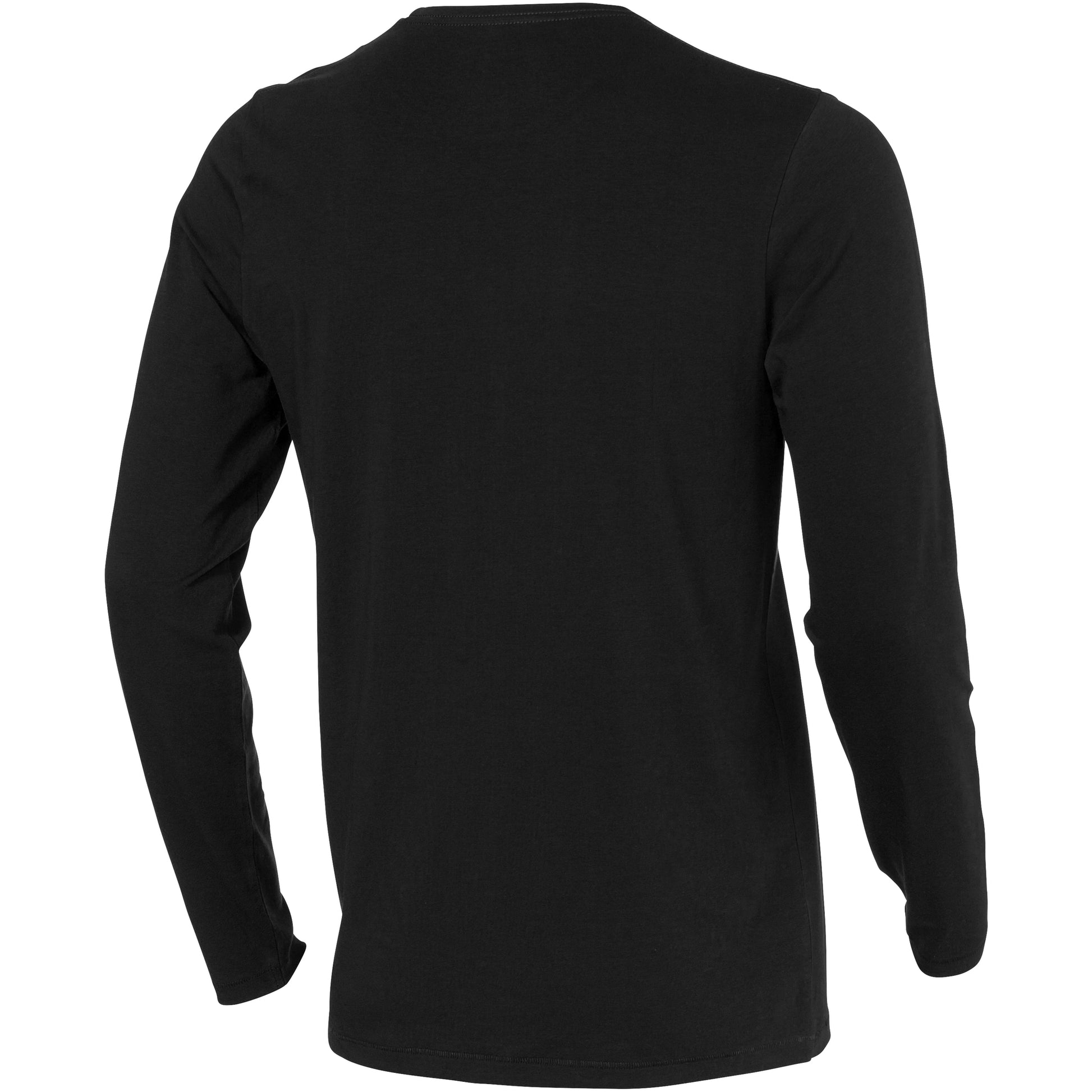 Solid Black - Back - Elevate Mens Ponoka Long Sleeve T-Shirt